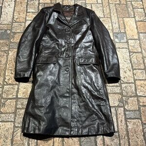 Oakwood Thinsulate Leather Trench Coat